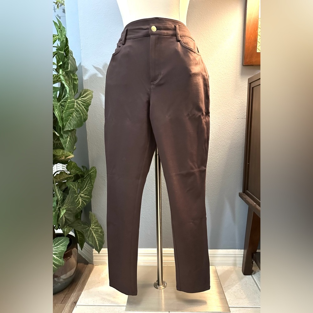 2 for $25 Michael Kors Five Pocket Jersey Knit Leggings Brown Size Large EUC